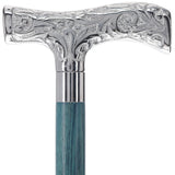T-Handle Premium Chrome Brass Cane: Stained Custom Color Shaft Plated Handle Walking Canes - Tophatter Daily Deals