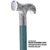 T-Handle Premium Chrome Brass Cane: Stained Custom Color Shaft Plated Handle Walking Canes - Tophatter Daily Deals