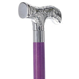 Exclusive Joker-Inspired Chrome T-Shape Cane: Stained Shaft Plated Handle Walking Canes - Tophatter Daily Deals
