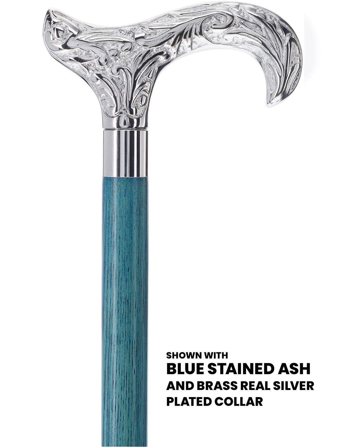Derby Premium Chrome Brass Cane: Stained Custom Color Shaft Bird Walking Canes - Tophatter Daily Deals