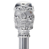 Skull Premium Chrome Brass Handle Cane: Custom Shaft & Collar Skull Walking Canes Dragon Walking Canes - Tophatter Daily Deals
