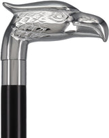 Eagle Premium Chrome Brass Handle Cane: Custom Shaft & Collar Bird Walking Canes - Tophatter Daily Deals