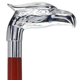 Eagle Premium Chrome Brass Handle Cane: Custom Shaft & Collar Bird Walking Canes - Tophatter Daily Deals