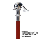 Dolphin Premium Chrome Brass Cane: Custom Shaft & Collar Plated Handle Walking Canes - Tophatter Daily Deals