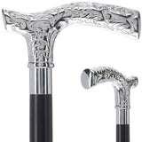 Fritz Premium Chrome Brass Cane: Custom Shaft & Collar Plated Handle Walking Canes - Tophatter Daily Deals