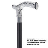 Fritz Premium Chrome Brass Cane: Custom Shaft & Collar Plated Handle Walking Canes - Tophatter Daily Deals