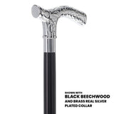 Fritz Premium Chrome Brass Cane: Custom Shaft & Collar Plated Handle Walking Canes - Tophatter Daily Deals