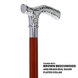 Fritz Premium Chrome Brass Cane: Custom Shaft & Collar Plated Handle Walking Canes - Tophatter Daily Deals
