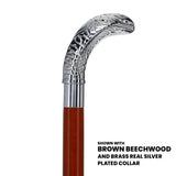 Chrome Plated Snake Handle Walking Cane w/ Custom Shaft and Collar - Tophatter Daily Deals