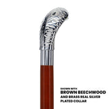 Chrome Plated Snake Handle Walking Cane w/ Custom Shaft and Collar - Tophatter Daily Deals
