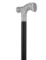 T-Handle Premium Chrome Brass Cane: Custom Shaft & Collar Plated Handle Walking Canes - Tophatter Daily Deals