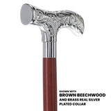 T-Handle Premium Chrome Brass Cane: Custom Shaft & Collar Plated Handle Walking Canes - Tophatter Daily Deals