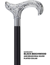 Derby Premium Chrome Brass Cane - Custom Shaft & Collar Plated Handle Walking Canes - Tophatter Daily Deals