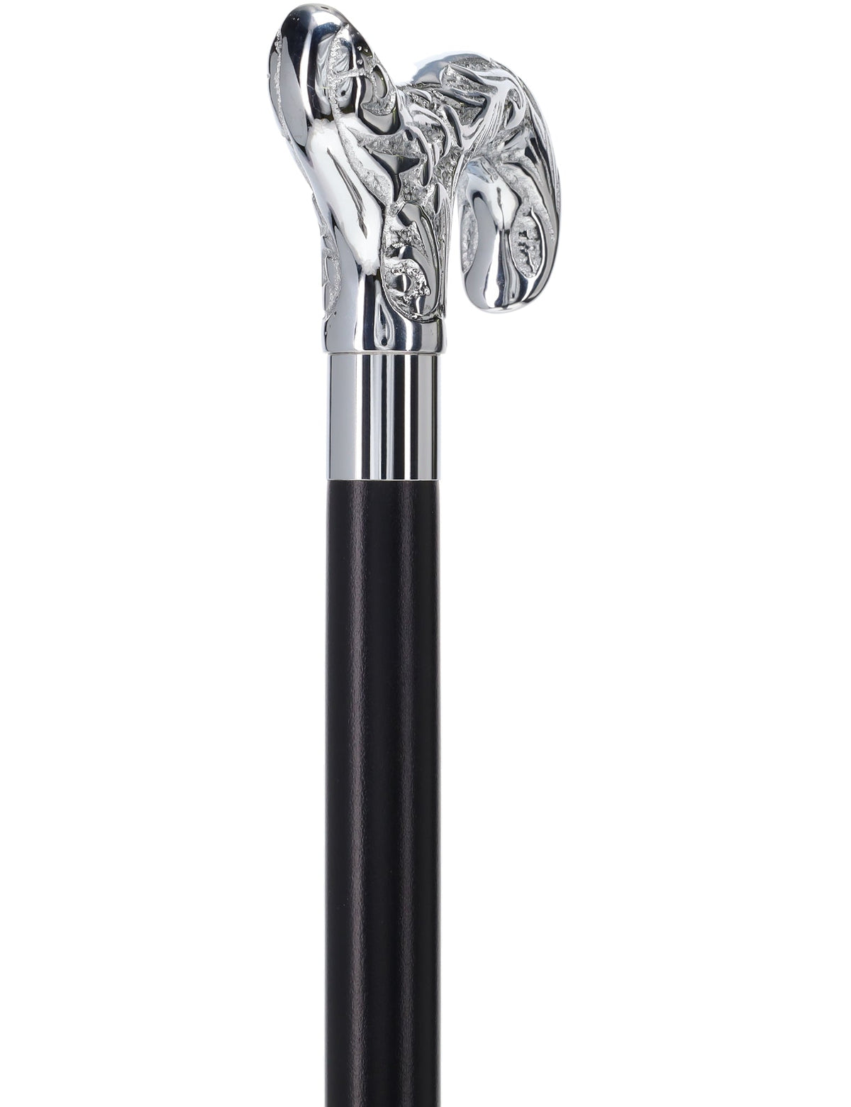 Derby Premium Chrome Brass Cane - Custom Shaft & Collar Plated Handle Walking Canes - Tophatter Daily Deals