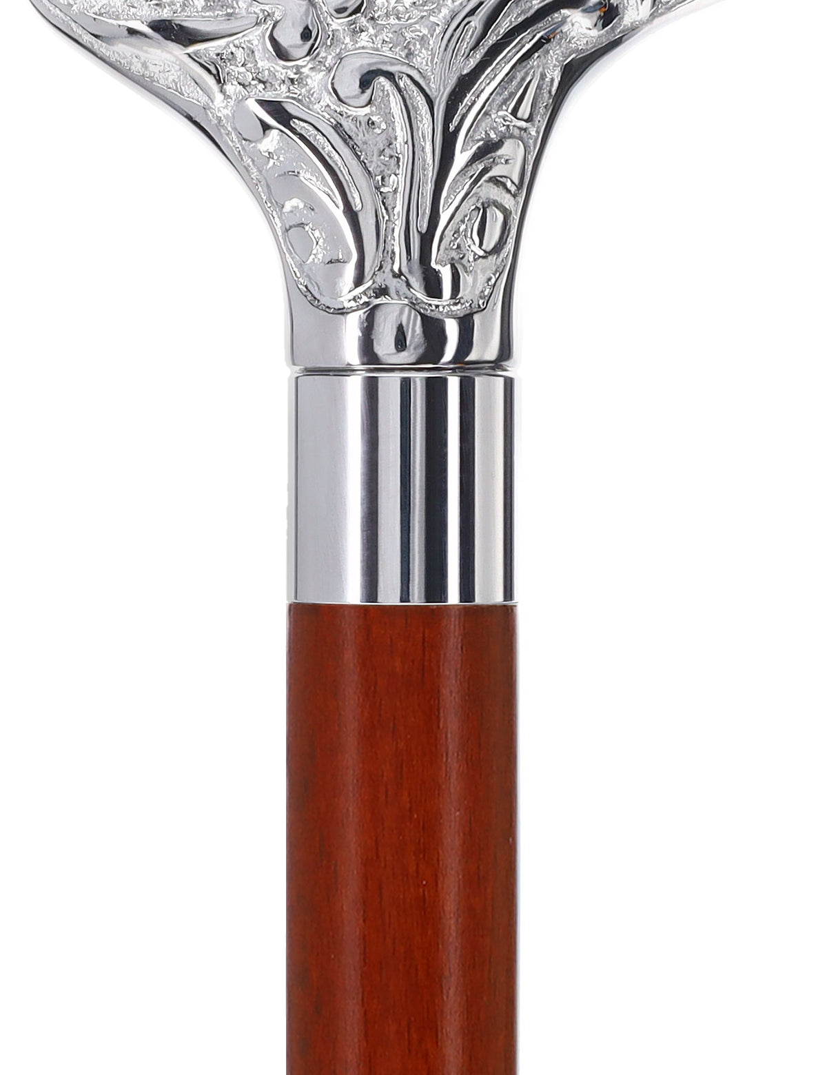 Derby Premium Chrome Brass Cane - Custom Shaft & Collar Plated Handle Walking Canes - Tophatter Daily Deals