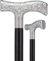 T-Handle Premium Chrome Brass Cane: Custom Shaft & Collar Plated Handle Walking Canes - Tophatter Daily Deals