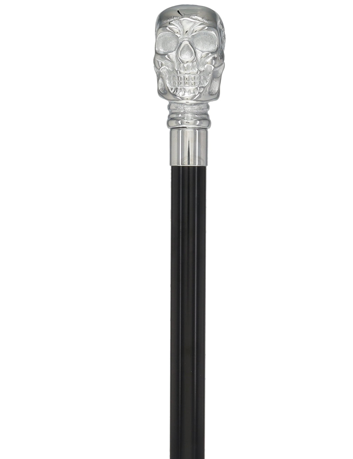 Skull Premium Chrome Brass Cane: Laser-Etched Custom Shaft Skull Walking Canes Dragon Walking Canes - Tophatter Daily Deals