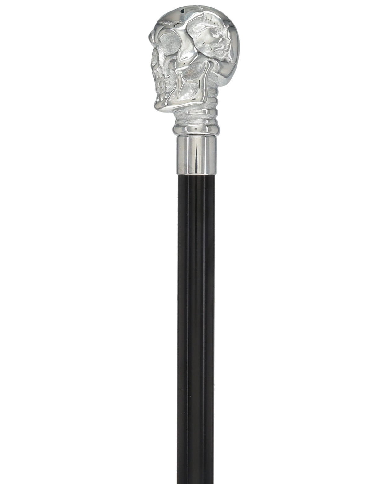 Skull Premium Chrome Brass Cane: Laser-Etched Custom Shaft Skull Walking Canes Dragon Walking Canes - Tophatter Daily Deals