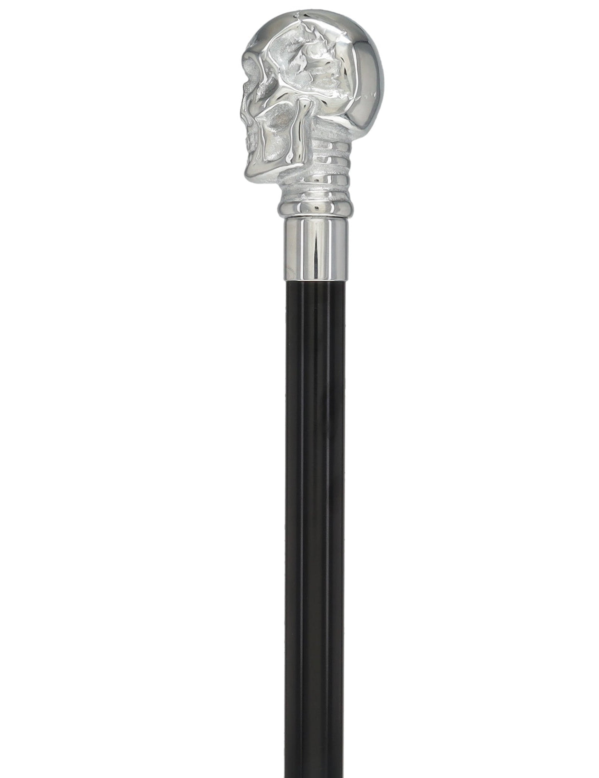 Skull Premium Chrome Brass Cane: Laser-Etched Custom Shaft Skull Walking Canes Dragon Walking Canes - Tophatter Daily Deals