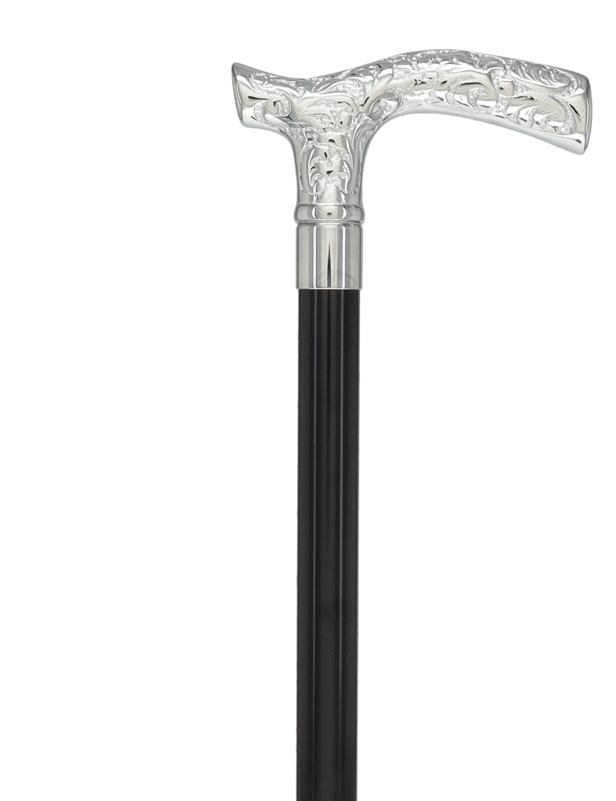 Fritz Premium Chrome Brass Cane: Laser-Etched Custom Shaft Plated Handle Walking Canes - Tophatter Daily Deals