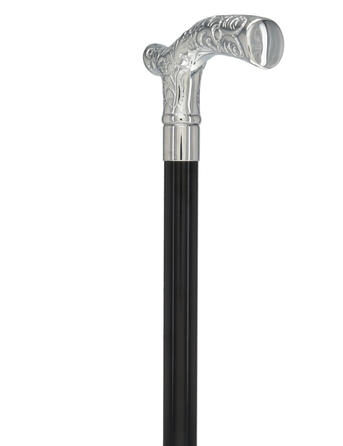 Fritz Premium Chrome Brass Cane: Laser-Etched Custom Shaft Plated Handle Walking Canes - Tophatter Daily Deals