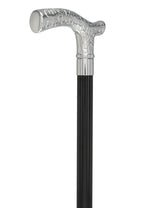 Fritz Premium Chrome Brass Cane: Laser-Etched Custom Shaft Plated Handle Walking Canes - Tophatter Daily Deals
