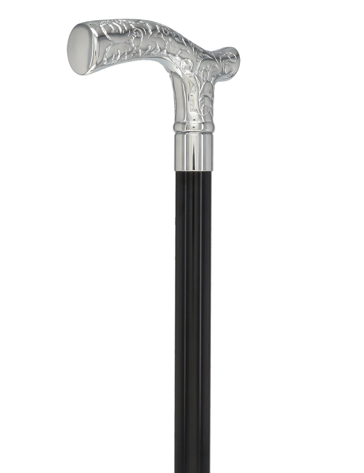 Fritz Premium Chrome Brass Cane: Laser-Etched Custom Shaft Plated Handle Walking Canes - Tophatter Daily Deals