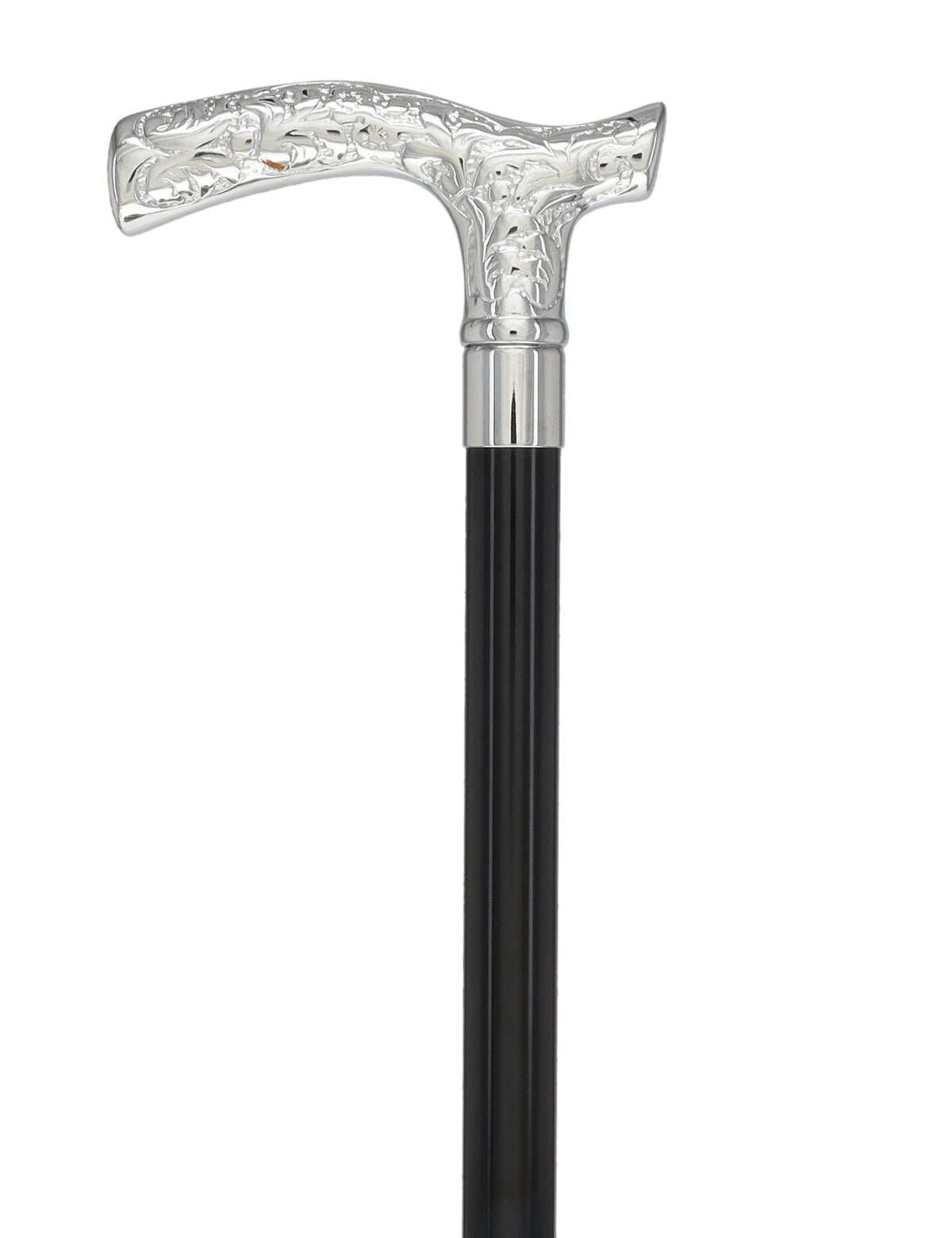 Fritz Premium Chrome Brass Cane: Laser-Etched Custom Shaft Plated Handle Walking Canes - Tophatter Daily Deals