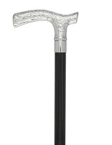 Fritz Premium Chrome Brass Cane: Laser-Etched Custom Shaft Plated Handle Walking Canes - Tophatter Daily Deals