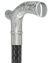 Fritz Premium Chrome Brass Cane: Laser-Etched Custom Shaft Plated Handle Walking Canes - Tophatter Daily Deals