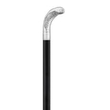 Snake Premium Chrome Brass Cane: Laser-Etched Custom Shaft Solid Black Snake Walking Canes - Tophatter Daily Deals