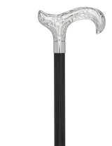 Derby Premium Chrome Brass Cane: Laser-Etched Custom Shaft Plated Handle Walking Canes - Tophatter Daily Deals