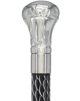 Knob Premium Chrome Brass Cane: Laser-Etched Custom Shaft Plated Handle Walking Canes - Tophatter Daily Deals