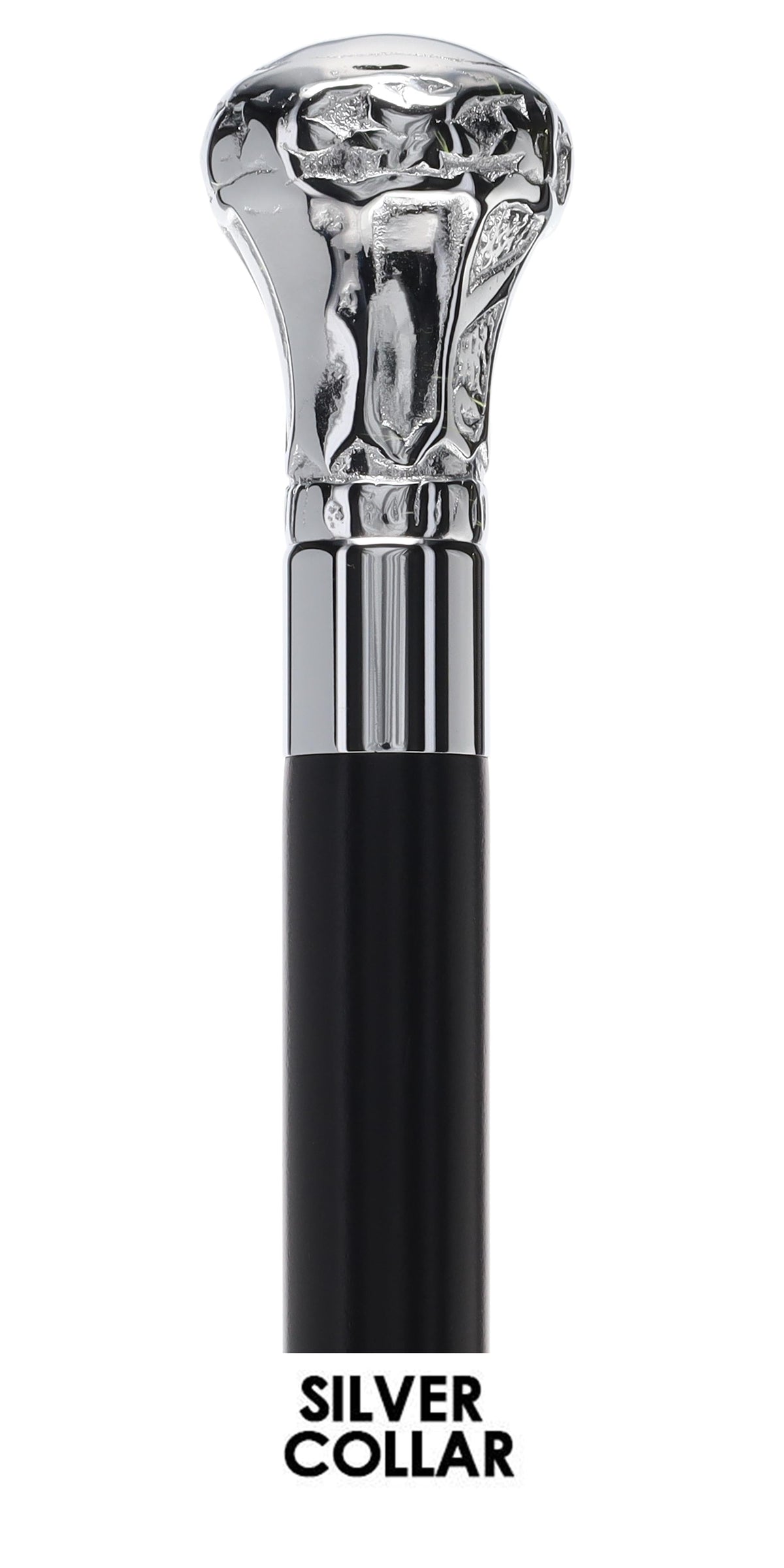 Knob Premium Chrome Brass Flask Cane: Wood Shaft Hidden Flask Flask Canes - Tophatter Daily Deals