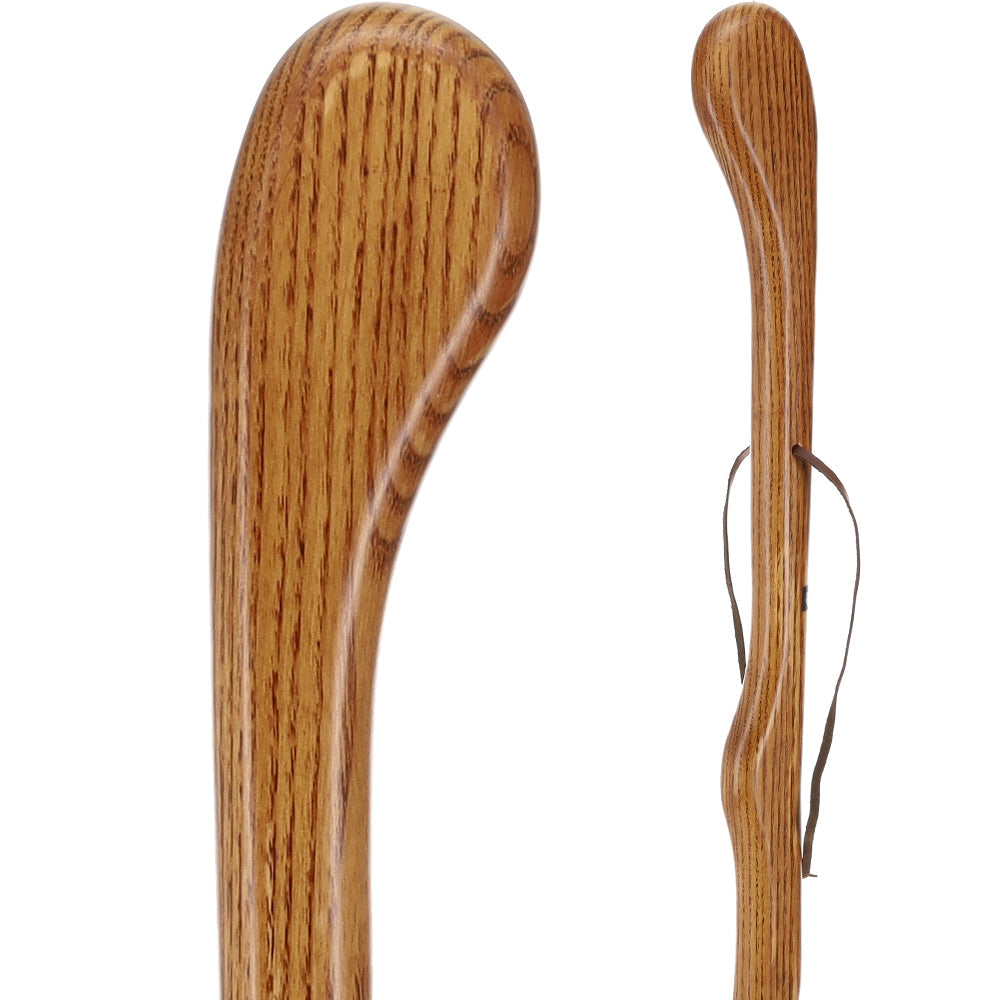Brown Ash Riverbend Hiking Staff: Durable & Natural Design Natural Wood Hiking Staffs - Tophatter Daily Deals