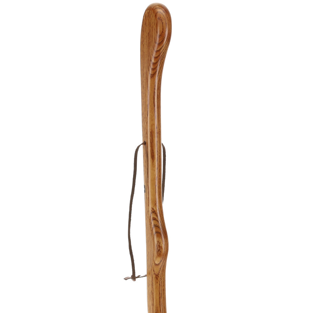 Brown Ash Riverbend Hiking Staff: Durable & Natural Design Natural Wood Hiking Staffs - Tophatter Daily Deals