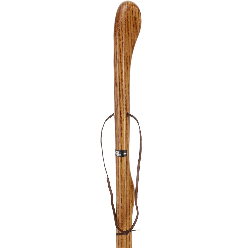 Brown Ash Riverbend Hiking Staff: Durable & Natural Design Natural Wood Hiking Staffs - Tophatter Daily Deals