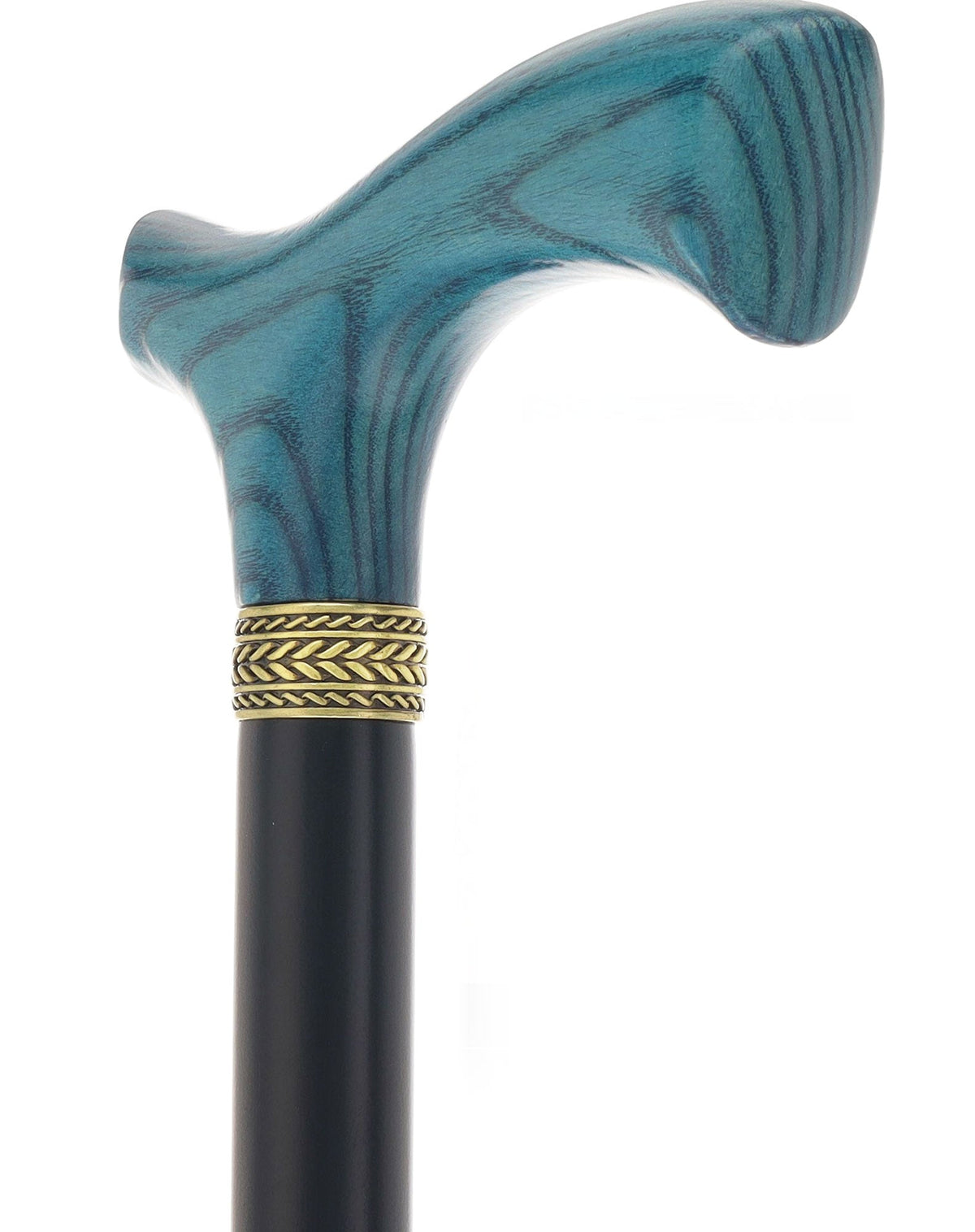 Fritz Comfort Handle - Standard Size (Blue, Black, Pewter Collar) Fritz Handle Walking Canes - Tophatter Daily Deals