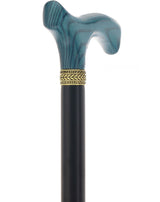 Royal Canes Classic Fritz: Wood-Stained, Pewter Collar (Standard & Slim Profiles) Fritz Handle Walking Canes - Tophatter Daily Deals