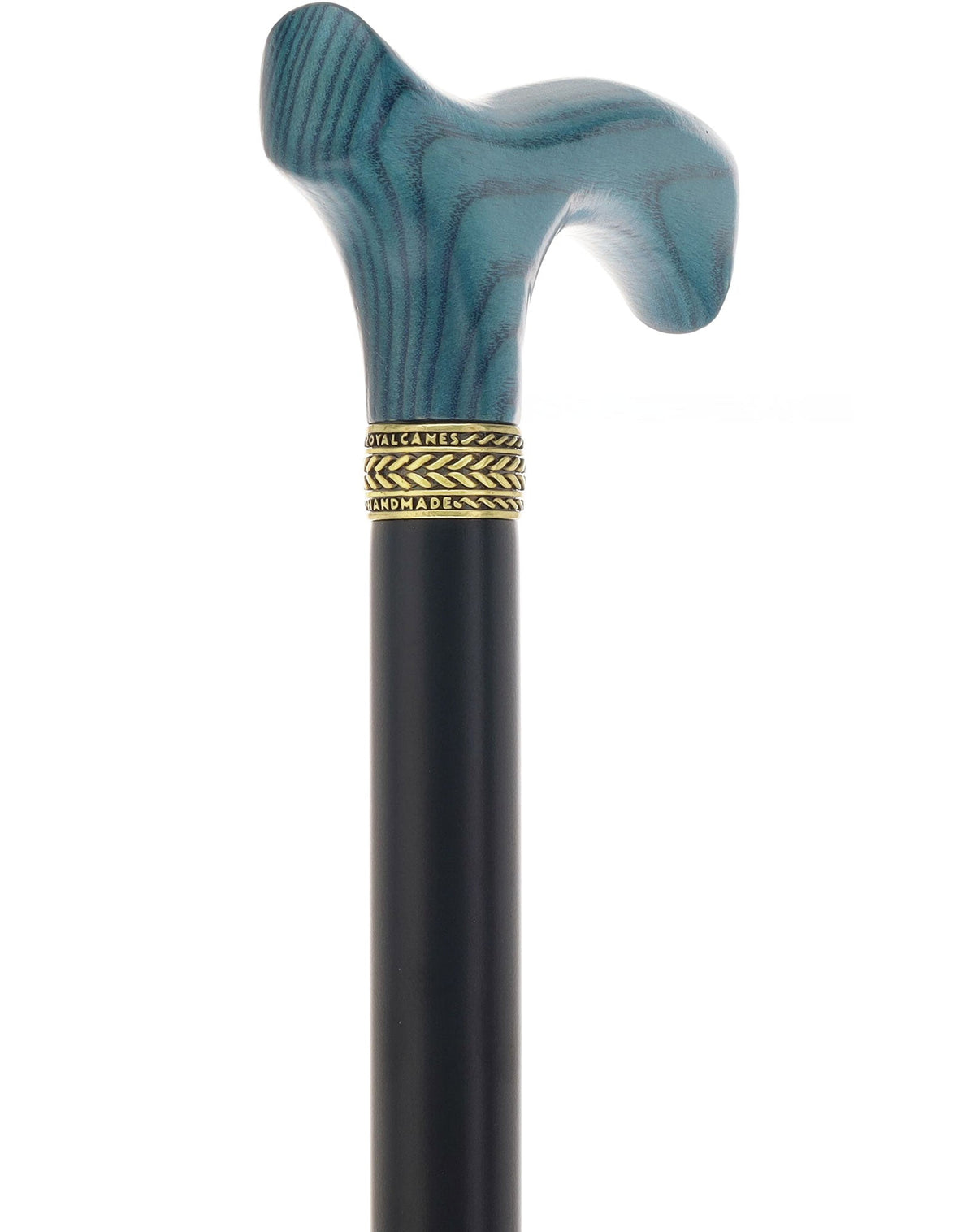 Royal Canes Classic Fritz: Wood-Stained, Pewter Collar (Standard & Slim Profiles) Fritz Handle Walking Canes - Tophatter Daily Deals