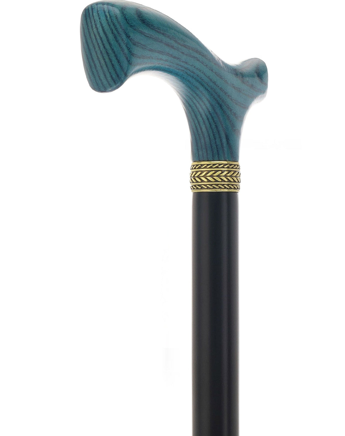 Royal Canes Classic Fritz: Wood-Stained, Pewter Collar (Standard & Slim Profiles) Fritz Handle Walking Canes - Tophatter Daily Deals
