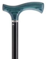 Stylish Blue Denim Fritz Cane, Sleek Black Beechwood Shaft Fritz Handle Walking Canes - Tophatter Daily Deals