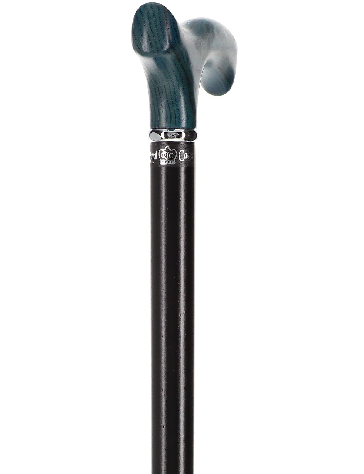 Stylish Blue Denim Fritz Cane, Sleek Black Beechwood Shaft Fritz Handle Walking Canes - Tophatter Daily Deals