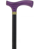 Fritz Comfort Handle - Standard Size (Purple, Black, Pewter Collar) Fritz Handle Walking Canes - Tophatter Daily Deals