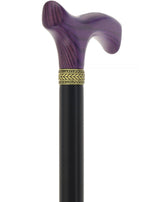 Royal Canes Classic Fritz: Wood-Stained, Pewter Collar (Standard & Slim Profiles) Fritz Handle Walking Canes - Tophatter Daily Deals