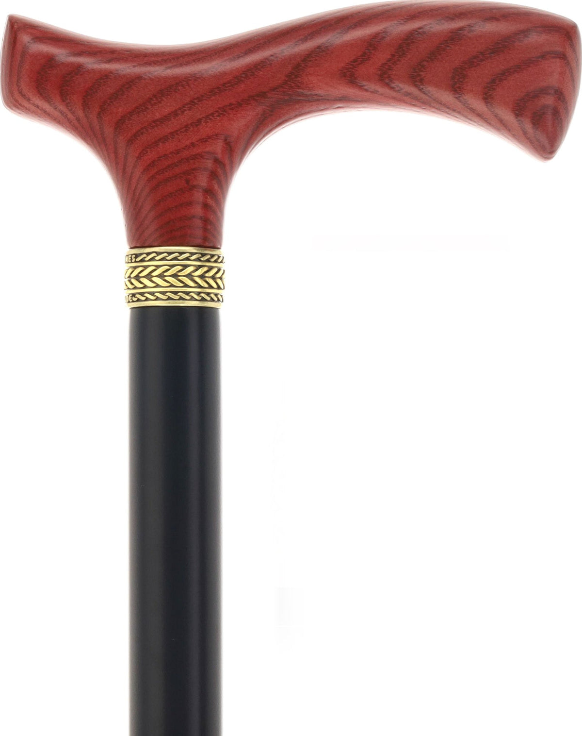 Royal Canes Classic Fritz: Wood-Stained, Pewter Collar (Standard & Slim Profiles) Fritz Handle Walking Canes - Tophatter Daily Deals