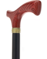 Fritz Comfort Handle - Standard Size (Mahogany, Black, Pewter Collar) Fritz Handle Walking Canes - Tophatter Daily Deals