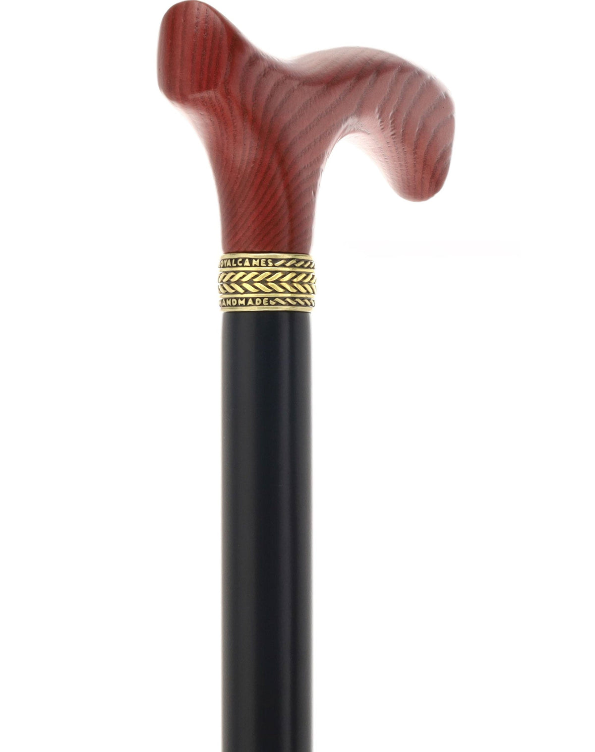 Fritz Comfort Handle - Standard Size (Mahogany, Black, Pewter Collar) Fritz Handle Walking Canes - Tophatter Daily Deals