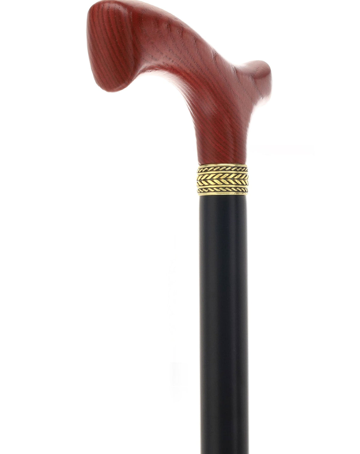 Royal Canes Classic Fritz: Wood-Stained, Pewter Collar (Standard & Slim Profiles) Fritz Handle Walking Canes - Tophatter Daily Deals