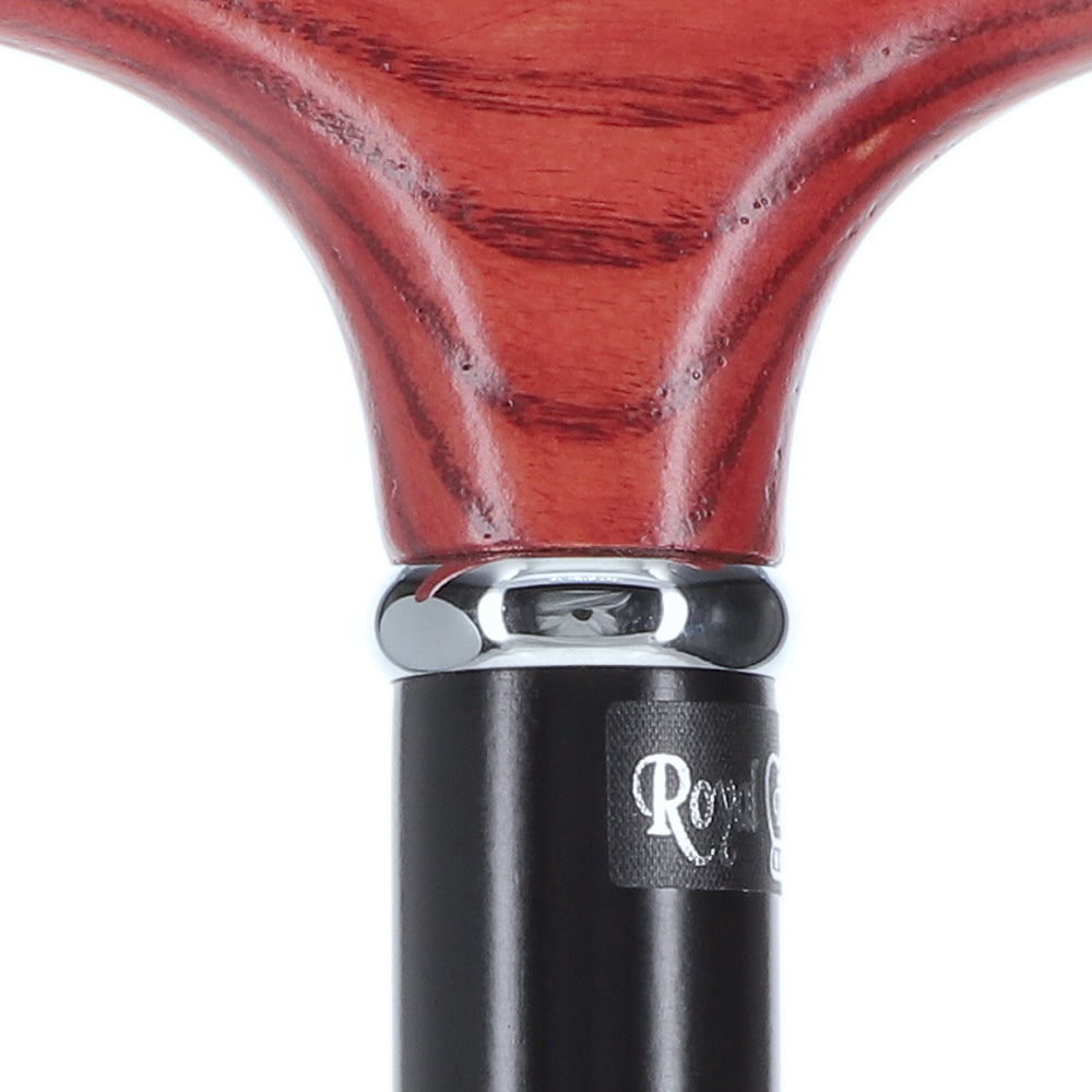 Genuine Mahogany Ash Fritz Cane - Extra Stability w/ SafeTbase Safetbase Canes - Tophatter Daily Deals
